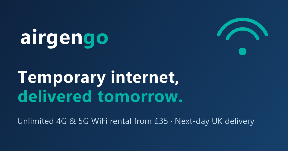 Temporary 5G WiFi Rental, Delivered Next Day | Airgen Go